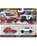 Игрален комплект Hot Wheels Car Culture - Subaru Crosstrek 2018 and Toyota 4Runner, 1:64