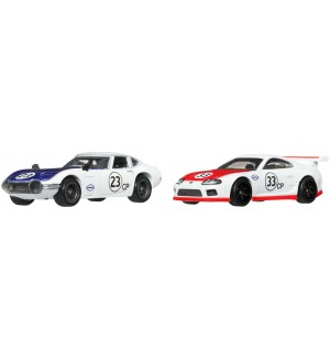 Игрален комплект Hot Wheels Car Culture - Toyota Supra & Toyota 2000 GT, 1:64