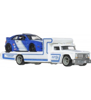 Игрален комплект Hot Wheels Car Culture - Volkswagen Corrado VR6 и Retro Rig, 1:64