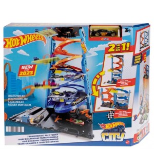 Игрален комплект Hot Wheels City - Трансформираща се писта с кола
