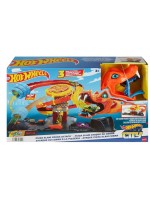 Игрален комплект Hot Wheels City - Змия в магазина за пица, с количка