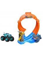 Игрален комплект Hot Wheels Monster Trucks - Corkscrew Shark Smash