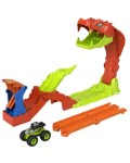 Игрален комплект Hot Wheels Monster Trucks - Комплект със змийска каскада, с бъги 1:64