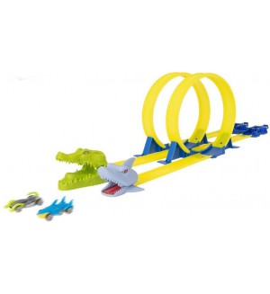 Игрален комплект HTI Teamsterz - Писта с лупинги и 2 колички Игрален комплект HTI Teamsterz - Писта с лупинги и 2 колички