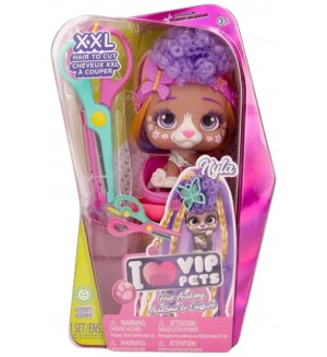 Игрален комплект IMC Toys Vip Pets - Модно кученце с дълга коса за прически с аксесоари, Нийла