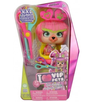 Игрален комплект IMC Toys Vip Pets - Модно кученце с дълга коса за прически с аксесоари, Зоуи