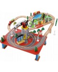 Игрален комплект Iso Trade - Дървено влакче с аксесоари