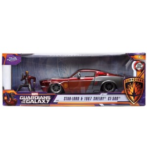 Игрален комплект Jada Toys - Marvel, Star Lord с 1967 Ford Mustang, 1:24