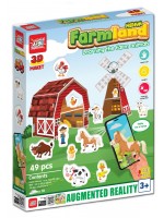 Игрален комплект Jagu - 3D Макет с говорещи играчки, Ферма