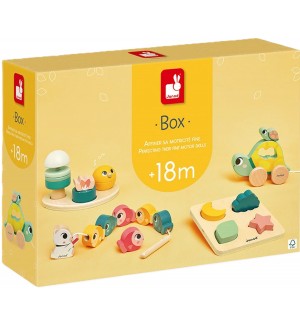 Игрален комплект Janod - Кутия с играчки, четири вида
