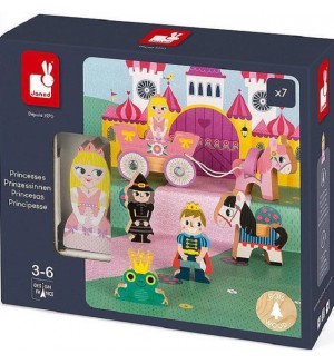 Игрален комплект Janod - Мини история, принцеси Игрален комплект Janod - Мини история, принцеси