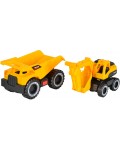 Игрален комплект Jin Jia Toys - Багер и самосвал със звук и светлина