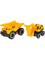 Игрален комплект Jin Jia Toys - Багер и самосвал със звук и светлина