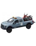 Игрален комплект Jin Jia Toys - Пикап и мотор със звук и светлина