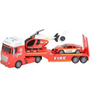 Игрален комплект Jin Jia Toys - Пожарен спасителен камион