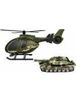 Игрален комплект Jin Jia Toys  - Военен хеликоптер с танк, със звукови ефекти