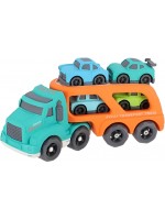Игрален комплект Jipy Bio - Автовоз с четири коли, асортимент