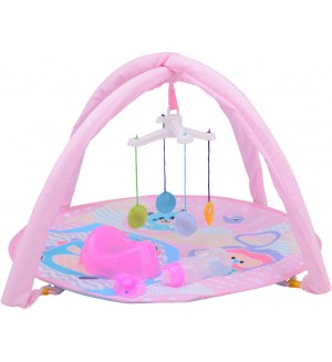 Игрален комплект Johntoy - Baby Rose, активна гимнастика за кукла с гърне