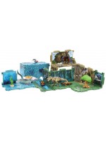 Игрален комплект Jurassic World - Мини клетка с динозавър, асортимент, 14 части