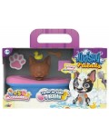 Игрален комплект Kidz World Washy Friends - Кално кученце за къпане с вана, Boston Terrier