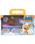 Игрален комплект Kidz World Washy Friends - Кално кученце за къпане с вана, Corgi