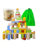 Игрален комплект Kruzzel - Дървени блокчета, 100 броя