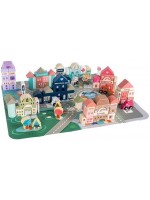 Игрален комплект Kruzzel - Дървени строителни блокчета