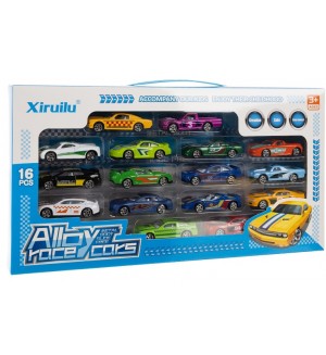 Игрален комплект Kruzzel - Колички, 16 броя