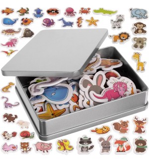 Игрален комплект Kruzzel - Магнити животни, 40 броя