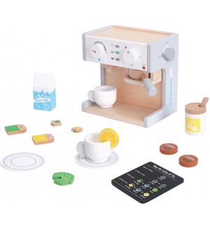 Игрален комплект Lelin - Кафе машина, с чашки за кафе и чай