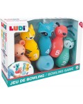 Игрален комплект Ludi - Боулинг с животни с номера
