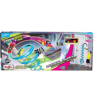 Игрален комплект Maisto Cyber Racers - Door Hoop, Писта с количка, 180 cm