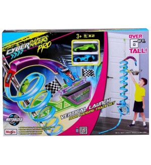 Игрален комплект Maisto Cyber Racers - Door Hoop, писта с колички, 180 cm