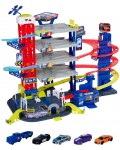 Игрален комплект Majorette - Super Chase Center, с 5 превозни средства