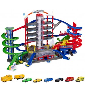 Игрален комплект Majorette - Super City Garage, с 6 превозни средства