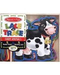 Игрален комплект Melissa and Doug - Нанизване на шнурове, ферма