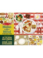 Игрален комплект Melissa and Doug - Направи ястия със стикер и подложка за храна