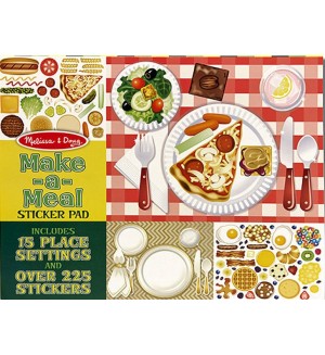 Игрален комплект Melissa and Doug - Направи ястия със стикер и подложка за храна