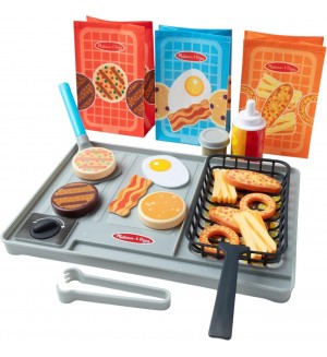 Игрален комплект Melissa & Doug Color Reveal Water Wow - Flip and Fry Grill, 27 части