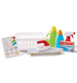 Игрален комплект Melissa & Doug  - Кош за пране и препарати
