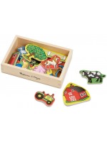 Игрален комплект Melissa & Doug - Магнитна дървена ферма