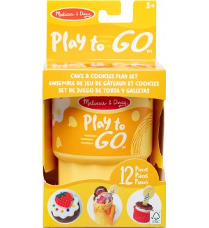 Игрален комплект Melissa & Doug - Play to Go, Cake & Cookies, 12 части
