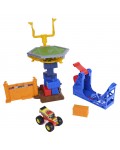 Игрален комплект Monster Jam - Smash & Bash, Crash Course, с катапулт и бъги, 1:64