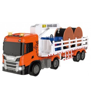 Игрален комплект Ocie - Камион Scania с кран, светлини и звуци