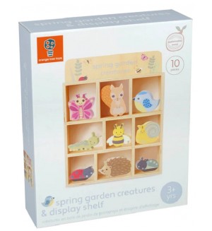 Игрален комплект Orange Tree Toys - Дървени градински животни