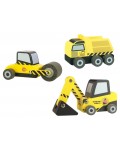 Игрален комплект Orange Tree Toys - Строителни машини, 3 части, жълти