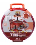 Игрален комплект паркинг B-MAX - Пожарна, 38 части, асортимент
