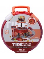 Игрален комплект паркинг B-MAX - Пожарна, 38 части, асортимент