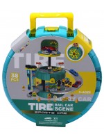 Игрален комплект паркинг B-MAX - Спортни коли, 38 части, асортимент