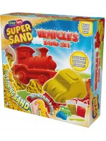 Игрален комплект Play-Toys - Кинетичен пясък, Превозни средства